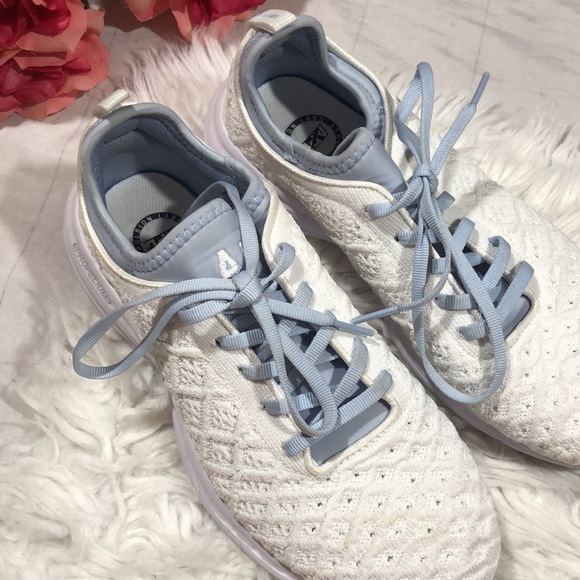 APL White Knit Techloom Phantom Lace Up Running Sneakers - Picture 5 of 16